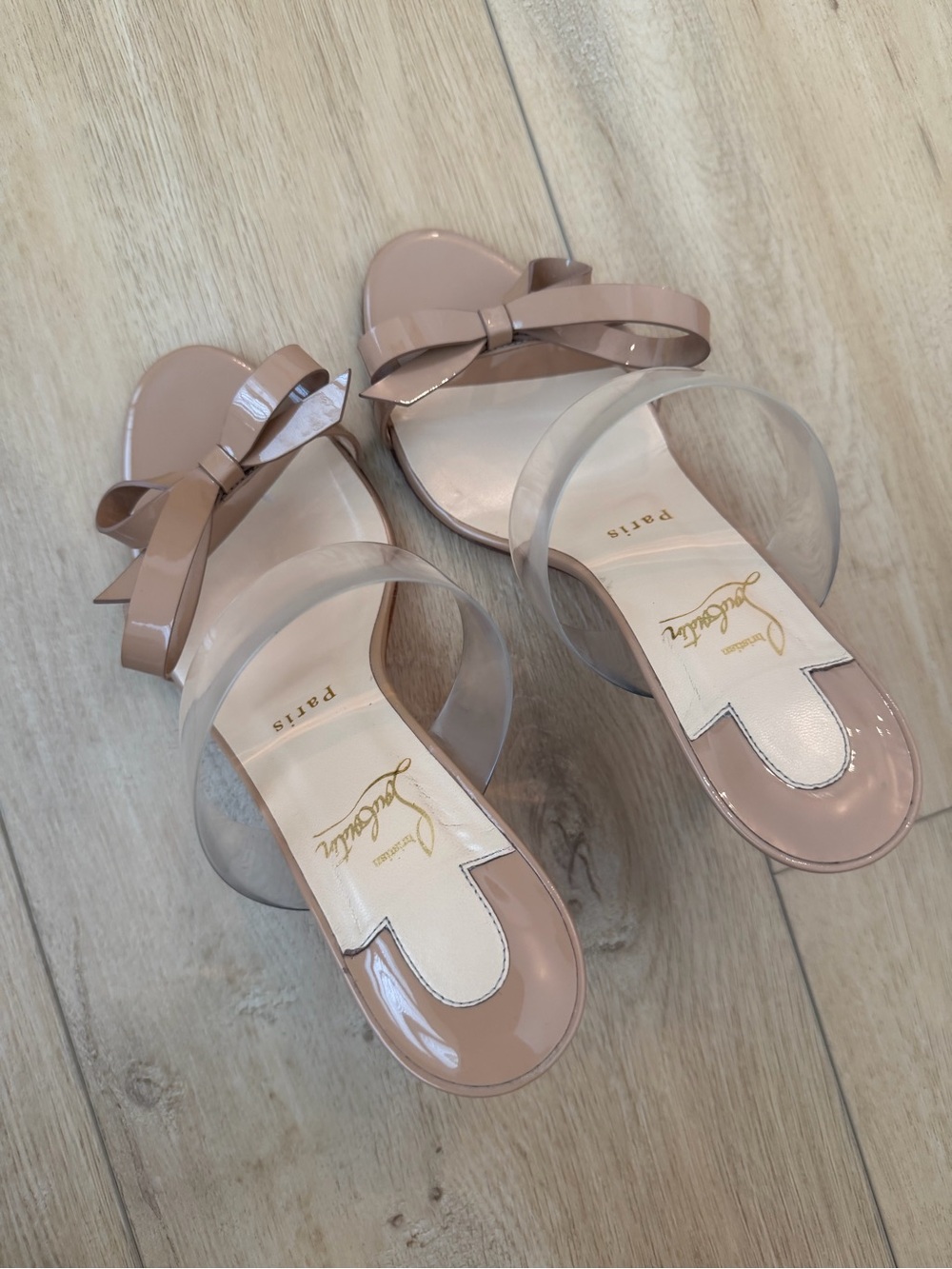 Christian Louboutin Just Nodo Nude Bow Sandals 85 - Picture 6 of 11